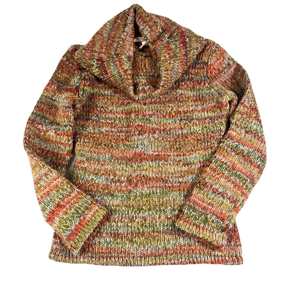 David Bitton‎ Wool Blend Cowlneck Cozy Cottagecore Women’s Knit Sweater Size Lg